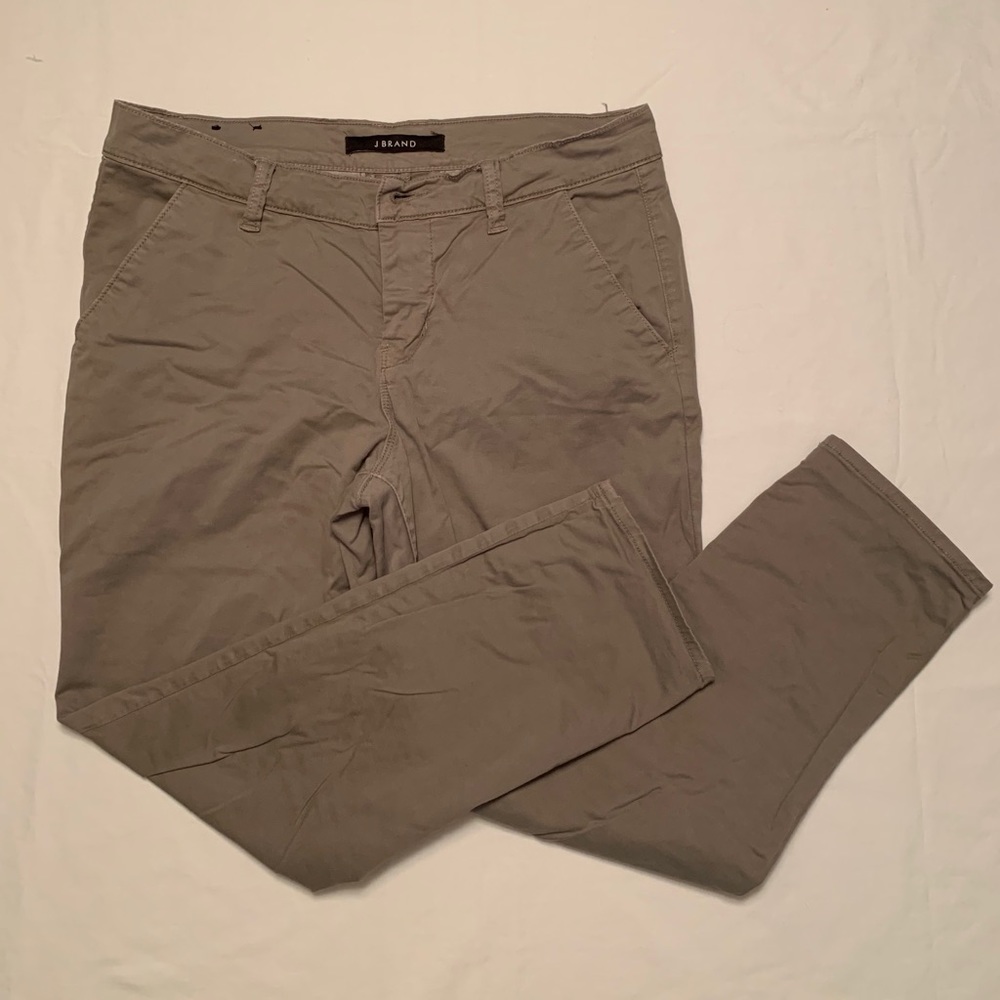 J Brand Size 27 Green Khaki Cropped Pants